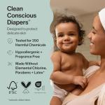 The Honest Company Comfort Dry Disposable Diapers for Sensitive Skin, Hypoallergenic, Above It All + All The Alpacas, Club Box Size Newborn 72 Count