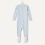Amazon Essentials x Sofia Grainge Unisex Babies' Snug-Fit Cotton Footed Pajamas, Pack of 2, Light Blue Geese, 18 Months