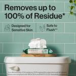 The Honest Company Hypoallergenic Flushable Wipes for Sensitive Skin, Tropical Leaves, 126 Count