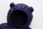 AIWUHE Winter Down Coats for Kids Baby Boys Girls Light Puffer Padded Jacket Bear Hoods Infant Outerwear Dark Blue 12-18 Months 90