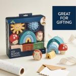 Itzy Ritzy Sensory Blocks Set - Baby Building Blocks 10-Piece Set - Features Soft & Textured Characters - Sensory Toy for Babies & Toddlers Aged 0 Months and Up