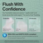 The Honest Company Hypoallergenic Flushable Wipes for Sensitive Skin, Tropical Leaves, 126 Count