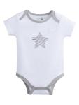 American Baby Company Unisex 3-Pack 100% Cotton Short Sleeve Bodysuit, 3-6 Months