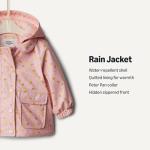 Amazon Essentials x Sofia Grainge Baby Girls' Water-Repellent Rain Jacket, Light Pink Giraffes, 24 Months