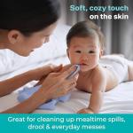 Spasilk Washcloth Wipes Set for Newborn Boys and Girls, Soft Terry Washcloth Set, Pack of 10, Blue