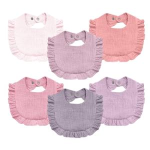 NISXABEBE Baby Muslin Bibs,6 Pcs Drool Bandana Bibs for Baby Girl Drooling and Teething,Soft and Absorbent Cotton for Newborn Toddler