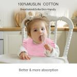 NISXABEBE Baby Muslin Bibs,6 Pcs Drool Bandana Bibs for Baby Girl Drooling and Teething,Soft and Absorbent Cotton for Newborn Toddler