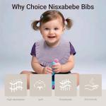 NISXABEBE Baby Muslin Bibs,6 Pcs Drool Bandana Bibs for Baby Girl Drooling and Teething,Soft and Absorbent Cotton for Newborn Toddler