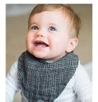Nuby Baby Bibs - 3 Pc Muslin Bibs - Reversible 100% Natural Cotton Teething Accessory for Girls and Boys, Baby Essentials