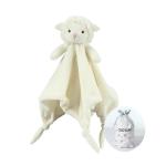 CREVENT Cozy Plush Baby Security Blanket Loveys for Baby Girls Boys, Minky Front and Back with Animal Face (Ivory Sheep)