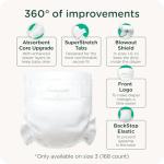 Our Diapers | The First EWG Verified & Microbiome-Friendly Diaper | 12-Hour Leak Protection | Made with Organic Cotton & Plant-Derived Materials | Totally Chlorine Free | Size 4 (22-32 lbs) 36 Count