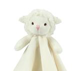 CREVENT Cozy Plush Baby Security Blanket Loveys for Baby Girls Boys, Minky Front and Back with Animal Face (Ivory Sheep)
