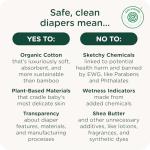 Our Diapers | The First EWG Verified & Microbiome-Friendly Diaper | 12-Hour Leak Protection | Made with Organic Cotton & Plant-Derived Materials | Totally Chlorine Free | Size 4 (22-32 lbs) 36 Count