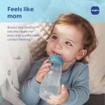 MAM Easy Active Baby Bottle 2 Pack, 11oz, BPA Free, Fast Flow Silicone Nipple, Anti-Slip Grip, Leak-Proof, 4+ Months, Blue Teal