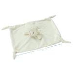 CREVENT Cozy Plush Baby Security Blanket Loveys for Baby Girls Boys, Minky Front and Back with Animal Face (Ivory Sheep)
