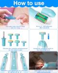 OTTOLIVES Baby Healthcare and Grooming Kit, 24 in 1 Baby Electric Nail Trimmer Set Newborn Nursery Health Care Set for Newborn Infant Toddlers Baby Boys Girls Kids Haircut Tools (0-3 Years+) (Blue)