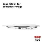 OXO TOT Splash & Store Bathtub | Baby Bathtub | Newborn Baby Essentials | for Keeping Bathtime Secure & Tidy | 0-18 Months | Tub Folds Flat for Compact Storage