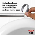 OXO TOT Splash & Store Bathtub | Baby Bathtub | Newborn Baby Essentials | for Keeping Bathtime Secure & Tidy | 0-18 Months | Tub Folds Flat for Compact Storage