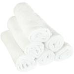 Copper Pearl 6 Ultra Soft Baby Bath Washcloths Premium Large Soft Dove (White) 11" x 11" Towels