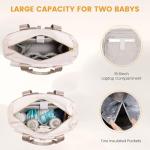 LOVEVOOK Diaper Bag Backpack,Diaper Bag Tote with Insulated Pockets,Baby Bag for Girl Boy with Changing Pad,Large Baby Bag with Pacifier Case,15.6 Inch Anti-Theft Laptop Backpack for Women