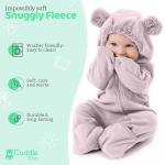 Cuddle Club Fleece Baby Bunting Bodysuit – Infant One Piece Kids Hooded Romper Outerwear Toddler Jacket