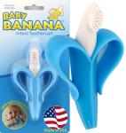 The Original Baby Banana® Teether-Toothbrush, Infant to Toddler, Made in USA, Butter-Soft Bristles for Gums and Teeth, Bendable Food Grade Silicone, Family-Owned Business since 2009, 11 Million+ Sold.