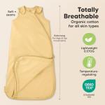 2-Pack Organic Baby Sleep Sacks, 100% Cotton - Soft & Breathable 0.5TOG Baby Wearable Blanket, Toddler Sleeping Sack 6-18 Months, Easy to Wear Transitional Swaddles for Newborns, Infants (Avocado, M)