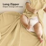 2-Pack Organic Baby Sleep Sacks, 100% Cotton - Soft & Breathable 0.5TOG Baby Wearable Blanket, Toddler Sleeping Sack 6-18 Months, Easy to Wear Transitional Swaddles for Newborns, Infants (Avocado, M)