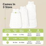 2-Pack Organic Baby Sleep Sacks, 100% Cotton - Soft & Breathable 0.5TOG Baby Wearable Blanket, Toddler Sleeping Sack 6-18 Months, Easy to Wear Transitional Swaddles for Newborns, Infants (Avocado, M)