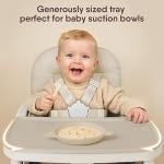 Obee Odee 3-in-1 Portable Baby High Chair for Babies and Toddlers, Convertible Easy Clean Infant Foldable Highchair with Adjustable Legs & Dishwasher Safe Tray, Beige