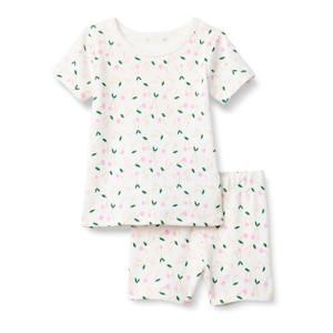 Amazon Essentials x Sofia Grainge Baby Girls' Mommy and Me Short Sleeve Pajama Set, Pale Pink Cherries, 3-6 Months