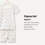 Amazon Essentials x Sofia Grainge Baby Girls' Mommy and Me Short Sleeve Pajama Set, Pale Pink Cherries, 3-6 Months