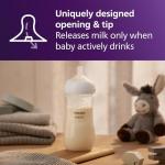 Philips Avent Natural Baby Bottles with Natural Response Nipples (Fast Flow, Flow 4), 11oz, 2-Pack, SCY906/02