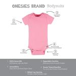 Onesies Brand Baby Girls 8-Pack Short Sleeve Mix & Match Bodysuits and Toddler T-Shirt Set, Solid Girl Colors, 3-6 Months US