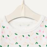 Amazon Essentials x Sofia Grainge Baby Girls' Mommy and Me Short Sleeve Pajama Set, Pale Pink Cherries, 3-6 Months