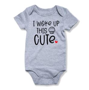 Baby Onesie Infant Reveal Bodysuits Newborn Jumpsuits Funny Letter 3D Printed I Wake Up This Cute Baby Shower Boho Clothes Crewneck Rompers Pregnancy Announcement 0-3M