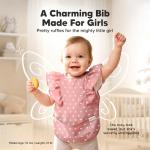 KeaBabies Waterproof Bibs for Baby Girl,Boy – 2-Pack Lightweight, Large Baby Bibs for Eating, Wearable Food Catcher, 6-12 Months Infant Feeding Essentials, Smock for Toddlers 1-3, Kids (Butterflies)