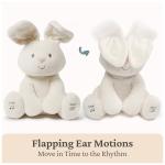 GUND Baby Flora the Bunny Animated Plush, Singing Stuffed Animal Toy for Ages 0 and Up, Cream, 12" (Styles May Vary)