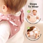 KeaBabies Waterproof Bibs for Baby Girl,Boy – 2-Pack Lightweight, Large Baby Bibs for Eating, Wearable Food Catcher, 6-12 Months Infant Feeding Essentials, Smock for Toddlers 1-3, Kids (Butterflies)