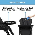 Little Folks by Delta Children 2-in-1 SlimFold High Chair for Babies and Toddlers, Black