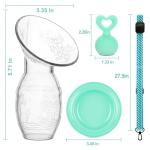 Bumblebee Manual Breast Pump with Breastfeeding Milk Saver Stopper& Lid in Gift Box Food Grade Silicone BPA PVC and Phthalate Free 3.04oz/90ml