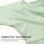 POIKSHARK 4 Pack Long Sleeve Bib, Reusable Bib with Catch-all Pocket, Waterproof Sleeved Smock for 6-30 Months Baby Boy or Girl - Blue