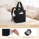 LOVEVOOK Diaper Bag Backpack,Diaper Bag Tote for Mom Dad with Changing Pad,Insulated Pockets, Convertible Lightweight Mom Backpack with Pacifier Case（Black）