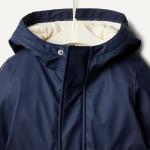 Amazon Essentials Baby Boys' Water-Repellent Rain Jacket with Quilted Lining, Navy, 6-9 Months