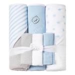 Viviland Baby Towels and Baby Wash Cloths Set Hooded Baby Towels Baby Wipes Absorbent Bath Face Towels Burp Cloths or Face Towels for Girl Boy 6-Pack Size 28 x 28 Inch(Lion)