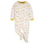 Gerber Baby Girls 4 Pack 'N Play Footie And Toddler Sleepers, Golden Floral, 3-6 Months US