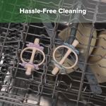 haakaa Silicone Baby Teether Toys,Nipple-Shaped End for Gum Massage,360° Baby Toothbrush Head for Self-Brushing Training,Easy to Grip - Sky Blue