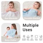 Viviland Baby Towels and Baby Wash Cloths Set Hooded Baby Towels Baby Wipes Absorbent Bath Face Towels Burp Cloths or Face Towels for Girl Boy 6-Pack Size 28 x 28 Inch(Lion)