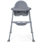Cosco Kids Canteen High Chair Lightweight Portable Baby Feeding Chair with Adjustable Tray, Easy to Clean, Kitchen or Dining Use, Toddlers Up to 33 lbs, Mono Grey