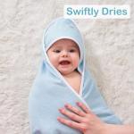 Viviland Baby Towels and Baby Wash Cloths Set Hooded Baby Towels Baby Wipes Absorbent Bath Face Towels Burp Cloths or Face Towels for Girl Boy 6-Pack Size 28 x 28 Inch(Lion)